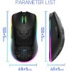 XUNSVFOX XYH80 Hollow Hole Rechargeable Wireless Gaming Mouse RGB Light Computer Office Mouse (White) - Image 3