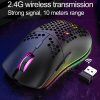 XUNSVFOX XYH80 Hollow Hole Rechargeable Wireless Gaming Mouse RGB Light Computer Office Mouse (White) - Image 9
