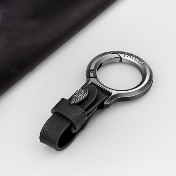 YAILIS Zinc Alloy Car Keychain Multi-functional Belt Hook Key Holder For Men & Women (Quartz Black)