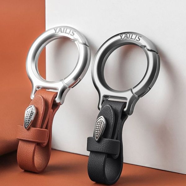 YAILIS Zinc Alloy Car Keychain Multi-functional Belt Hook Key Holder For Men & Women (Quartz Black) - Image 2