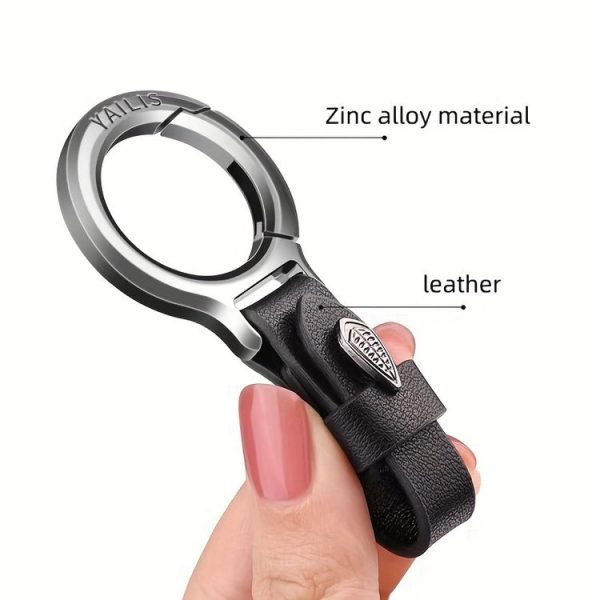 YAILIS Zinc Alloy Car Keychain Multi-functional Belt Hook Key Holder For Men & Women (Quartz Black) - Image 5