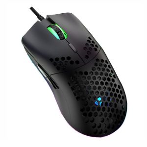 XUNSVFOX XYH90 Wired Hollow Hole Mouse RGB Illuminated Macro Programming Gaming Mouse (Black)