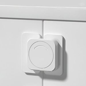 Multifunctional Baby Anti-pinch Door Latch Drawer Refrigerator Child Safety Lock (White)