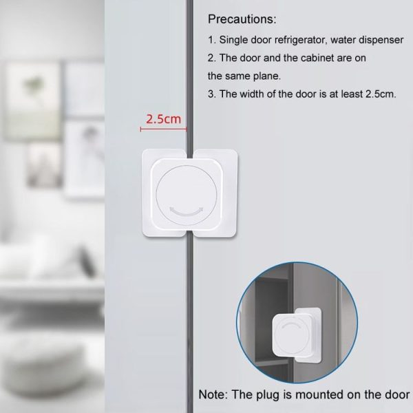Multifunctional Baby Anti-pinch Door Latch Drawer Refrigerator Child Safety Lock (White) - Image 4