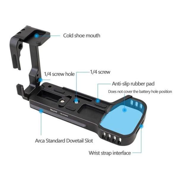 Sony A7R4 / A7M4 Camera XILETU L-Type Quick Release Plate Shooting Expansion Bracket Cage - Image 3