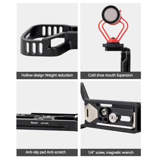 Sony A7R4 / A7M4 Camera XILETU L-Type Quick Release Plate Shooting Expansion Bracket Cage - Image 7