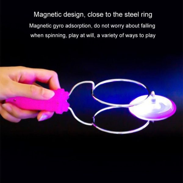 Light-emitting Magnetic Gyro Toys Magic Track Gyro Children Toy Yo-yo Balls (Random Color) - Image 5