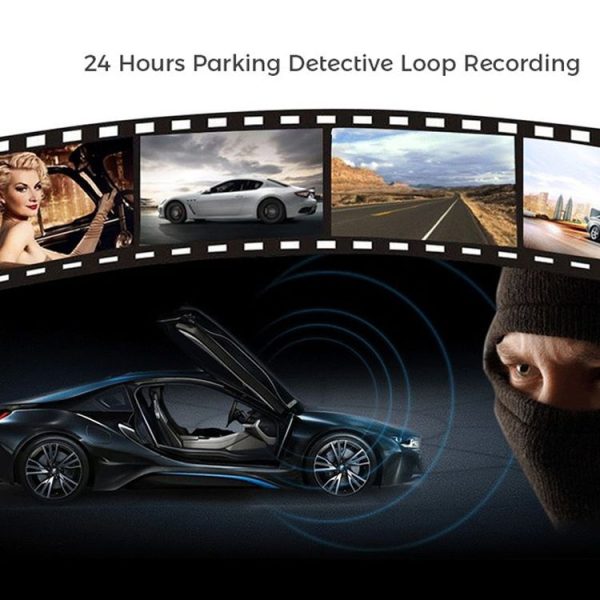 S600 1080P Wifi Dash Cam 170 Degree Wide Angle Lens Hidden Car Driving Recorder (Black) - Image 7