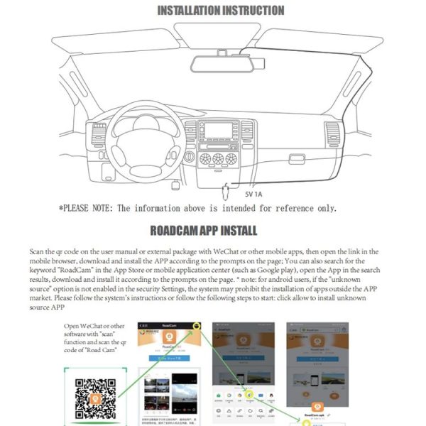S600 1080P Wifi Dash Cam 170 Degree Wide Angle Lens Hidden Car Driving Recorder (Black) - Image 9