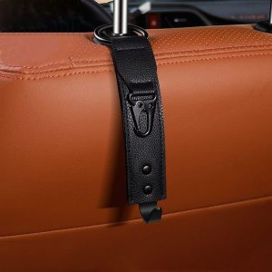 Car Seat Back Multifunctional Storage Metal Hook (Black)