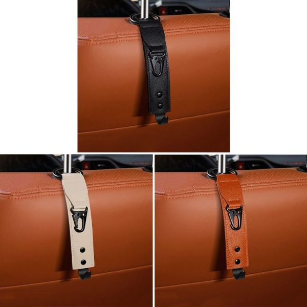 Car Seat Back Multifunctional Storage Metal Hook (Black) - Image 2
