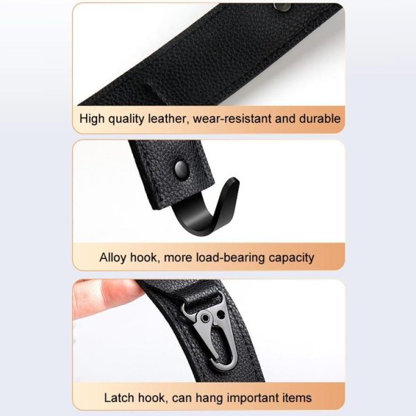 Car Seat Back Multifunctional Storage Metal Hook (Black) - Image 4
