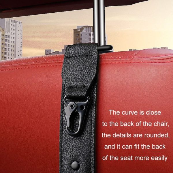 Car Seat Back Multifunctional Storage Metal Hook (Black) - Image 6