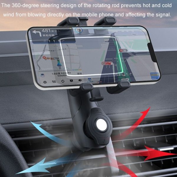 Car Multifunctional 360-degree Rotating Mobile Phone Holder (Air Outlet Model) - Image 7