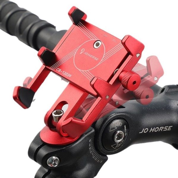 JOHORSE Bicycle Shockproof Mobile Phone Holder Motorcycle Riding Equipment, Color: Stem Red - Image 10