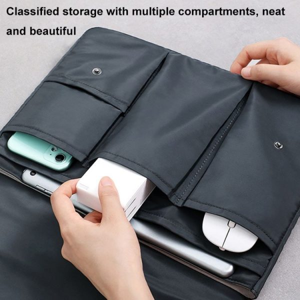Multi-layer Waterproof and Shock-absorbing Laptop Sleeve Laptop Storage Bag, Size: 13 inch (Black) - Image 7