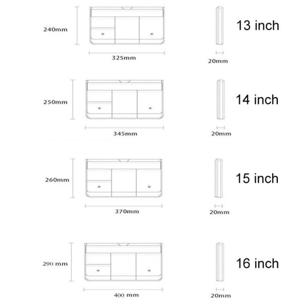 Multi-layer Waterproof and Shock-absorbing Laptop Sleeve Laptop Storage Bag, Size: 15 inch (White) - Image 3