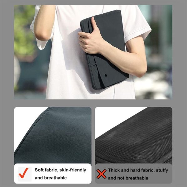 Multi-layer Waterproof and Shock-absorbing Laptop Sleeve Laptop Storage Bag, Size: 15 inch (White) - Image 6