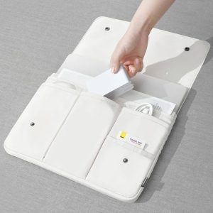Multi-layer Waterproof and Shock-absorbing Laptop Sleeve Laptop Storage Bag, Size: 16 inch (White)