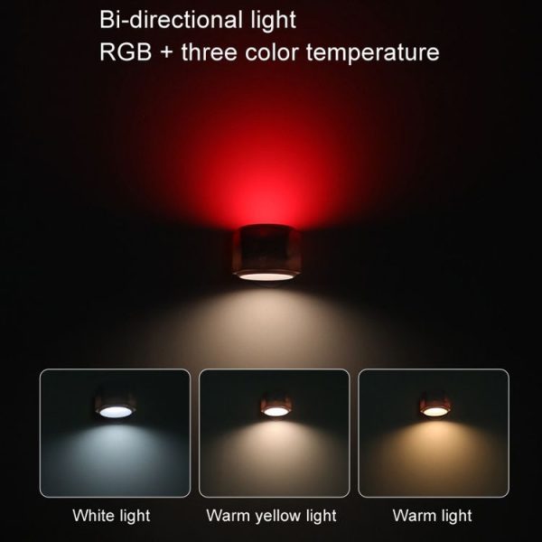 JSK-C38 Rechargeable Double Side Lighted Magnetic Wall Lamp Remote Control Night Light (White) - Image 10
