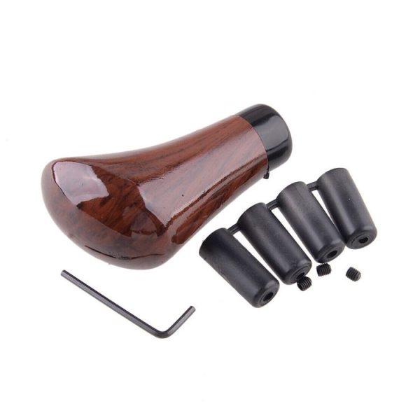 Walnut Car Shift Lever Handle Gear Head (Wood Grain) - Image 2