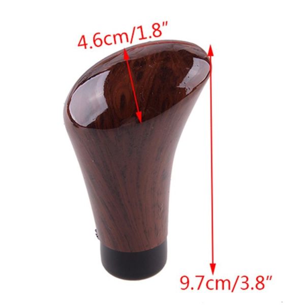 Walnut Car Shift Lever Handle Gear Head (Wood Grain) - Image 3