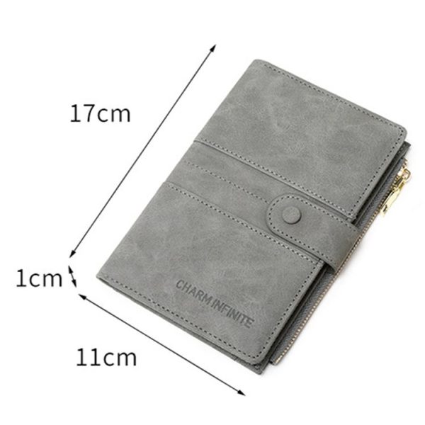 RFID Anti-theft Multi-card Slot Document Bag Multifunctional Zipper Travel Passport Bag (Pink) - Image 3