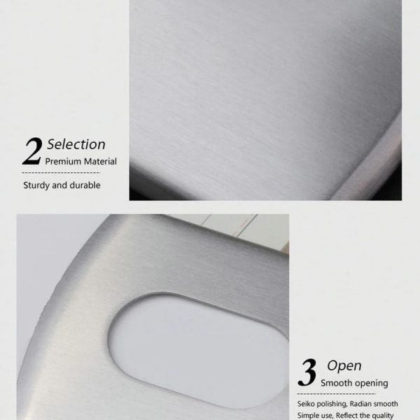 Men Business Card Holder Portable Stainless Steel Credit Card Case, Model: Hand Push - Image 4