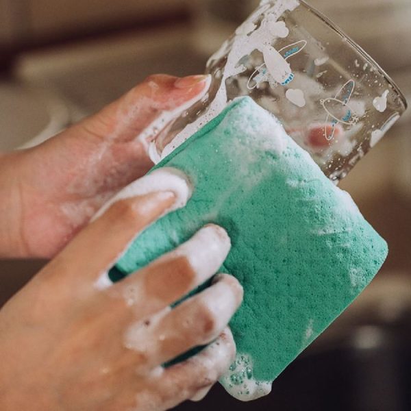 Wood Pulp Cotton Rag Kitchen Absorbent Traceless Cleaning Cloths Oil-free Sponge Wipes (Color Random) - Image 6
