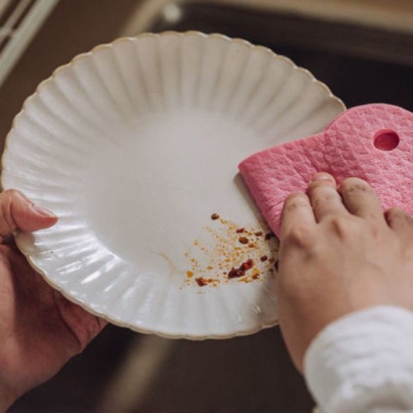 Wood Pulp Cotton Rag Kitchen Absorbent Traceless Cleaning Cloths Oil-free Sponge Wipes (Color Random) - Image 7