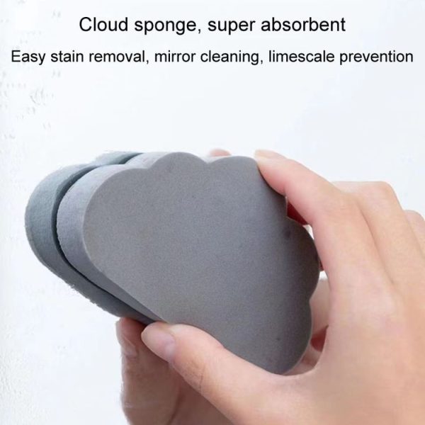 Clouds Type Absorbent Sponge Cleaner Bathroom Washbasin Limescale Preventive Cleaning Brush (Gray) - Image 4
