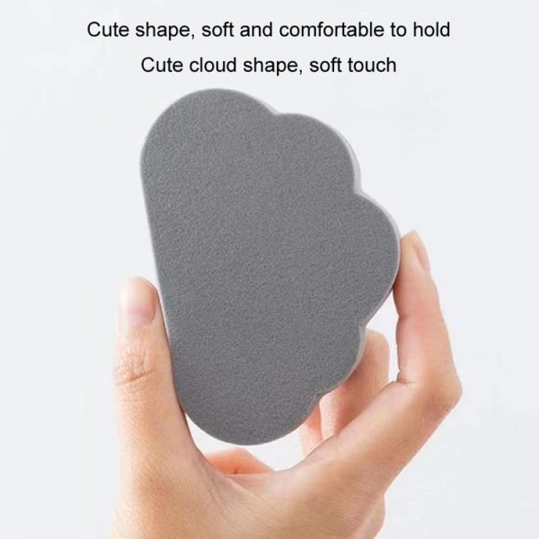 Clouds Type Absorbent Sponge Cleaner Bathroom Washbasin Limescale Preventive Cleaning Brush (Gray) - Image 5