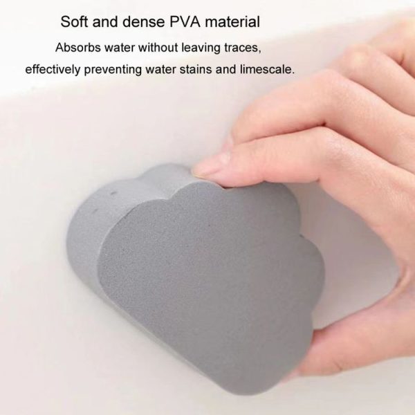 Clouds Type Absorbent Sponge Cleaner Bathroom Washbasin Limescale Preventive Cleaning Brush (Gray) - Image 6