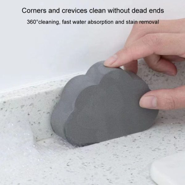 Clouds Type Absorbent Sponge Cleaner Bathroom Washbasin Limescale Preventive Cleaning Brush (Gray) - Image 8