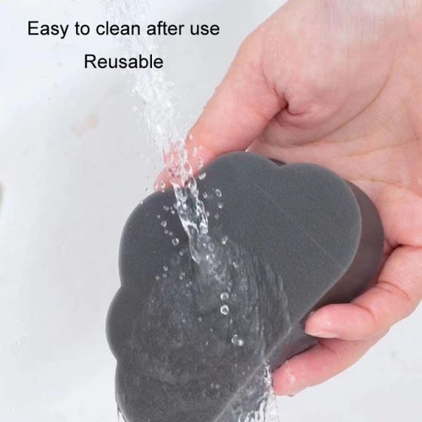 Clouds Type Absorbent Sponge Cleaner Bathroom Washbasin Limescale Preventive Cleaning Brush (Gray) - Image 9