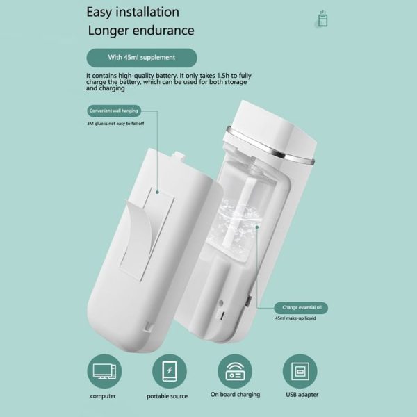 Household Humidifier Aroma Diffuser Automatic Fragrance Spray Machine (White) - Image 4