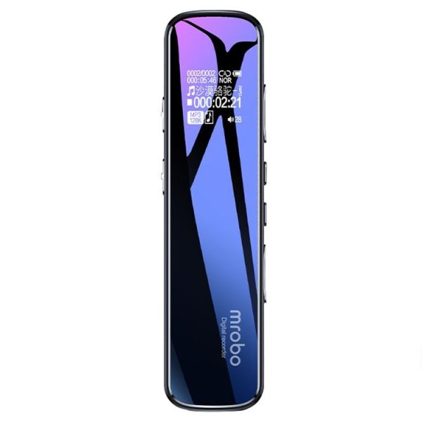 Mrobo RV-19 0.96-inch HD Screen 3D Noise Reduction Recording Pen Music Player, Capacity: 4GB (Black) - Image 2