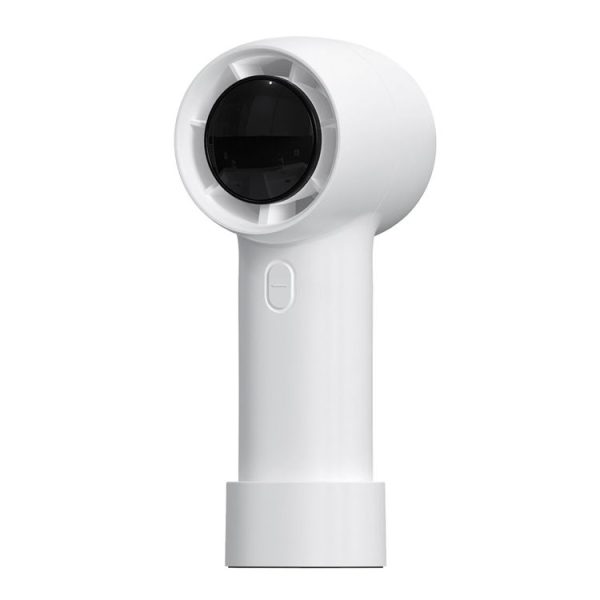 Outdoor Handheld Turbine Digital Display 100-Speed High-Speed Mini Fan, Color: White