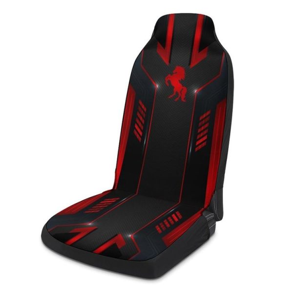 Car Universal Printed Seat Protector Automobile Decoration Supplies (Black And Red)