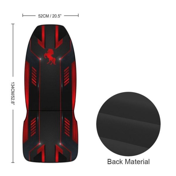 Car Universal Printed Seat Protector Automobile Decoration Supplies (Black And Red) - Image 3