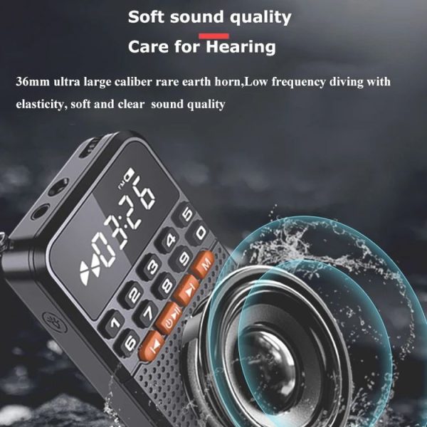 Rolton T1 Portable Radio Receiver Old People Singing Opera Player Mini Stereo Walkman (Gold) - Image 10