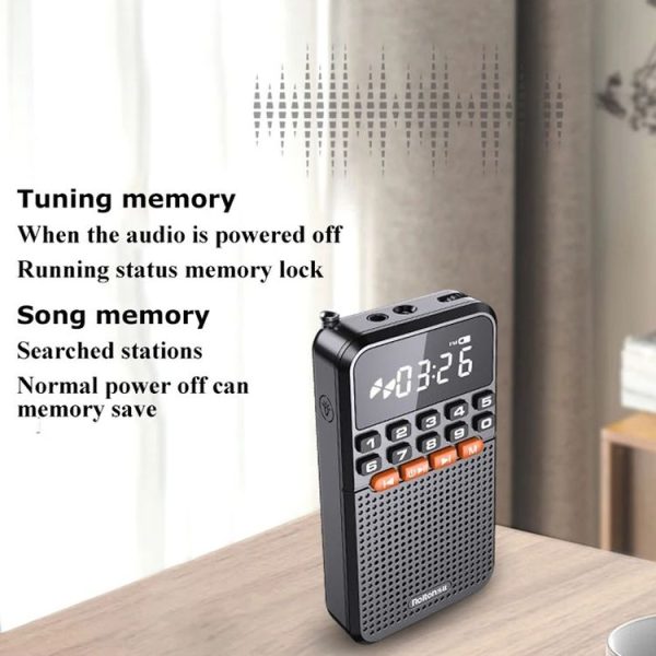 Rolton T1 Portable Radio Receiver Old People Singing Opera Player Mini Stereo Walkman (Gold) - Image 6