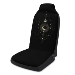 Car Universal Printed Seat Protector Automobile Decoration Supplies, Style: Gold Moon