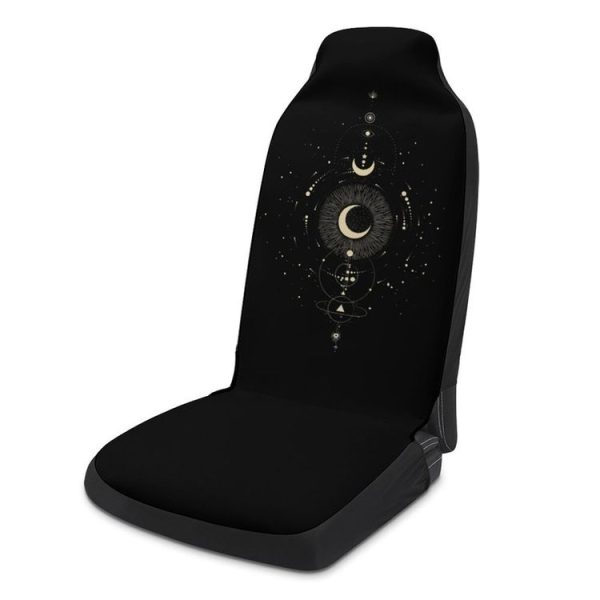 Car Universal Printed Seat Protector Automobile Decoration Supplies, Style: Gold Moon