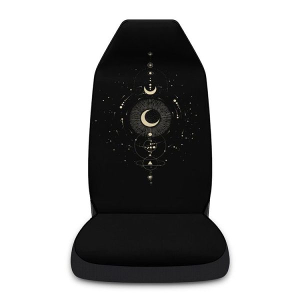 Car Universal Printed Seat Protector Automobile Decoration Supplies, Style: Gold Moon - Image 2