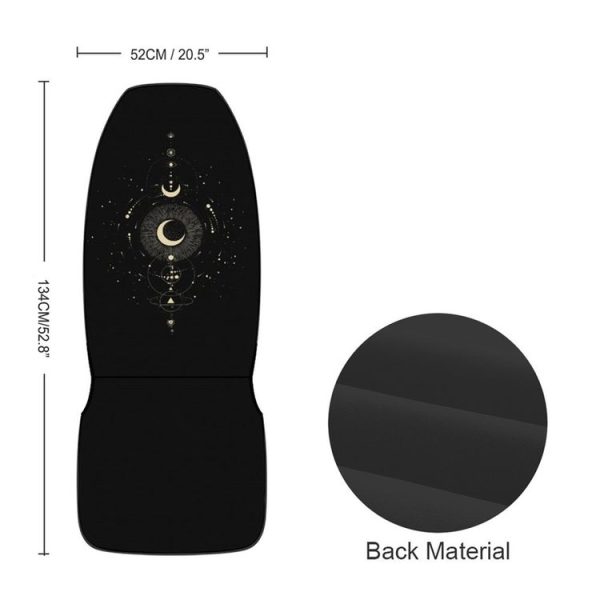 Car Universal Printed Seat Protector Automobile Decoration Supplies, Style: Gold Moon - Image 3
