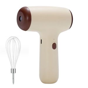 Wireless Mini Handheld Multi-Function Electric Stirring Mixer, Color: Single Stick Khaki (5 Gear)
