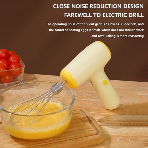 Wireless Mini Handheld Multi-Function Electric Stirring Mixer, Color: Single Stick Khaki (5 Gear) - Image 9