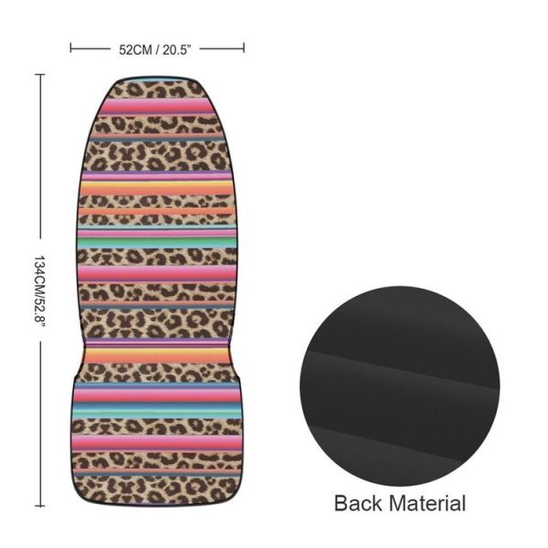 Car Universal Printed Seat Protector Automobile Decoration Supplies, Style: Colorful Leopard Pattern - Image 3