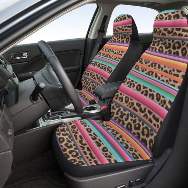 Car Universal Printed Seat Protector Automobile Decoration Supplies, Style: Colorful Leopard Pattern - Image 5
